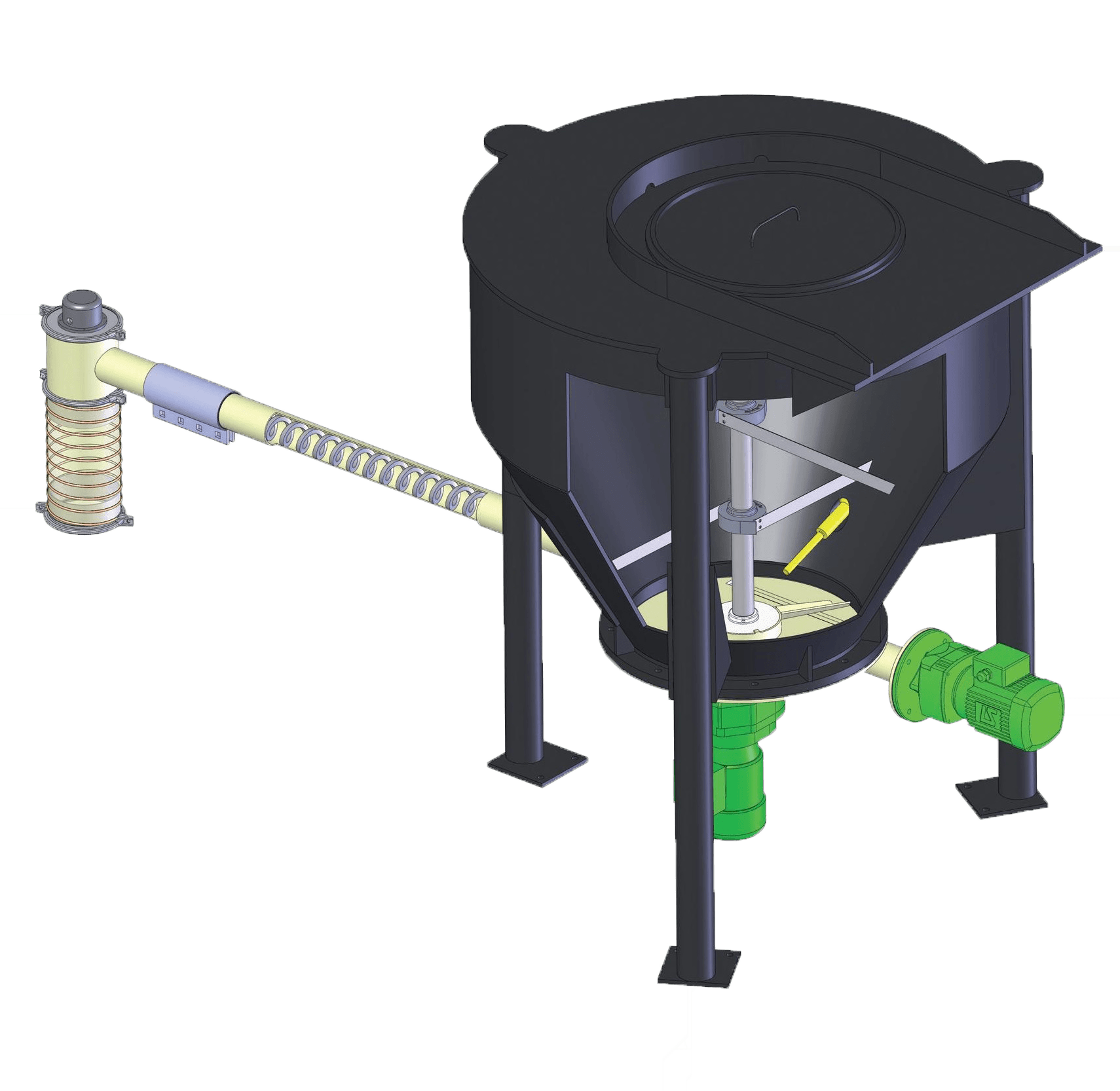 Hopper with Screw Feeder Sodimate, Inc