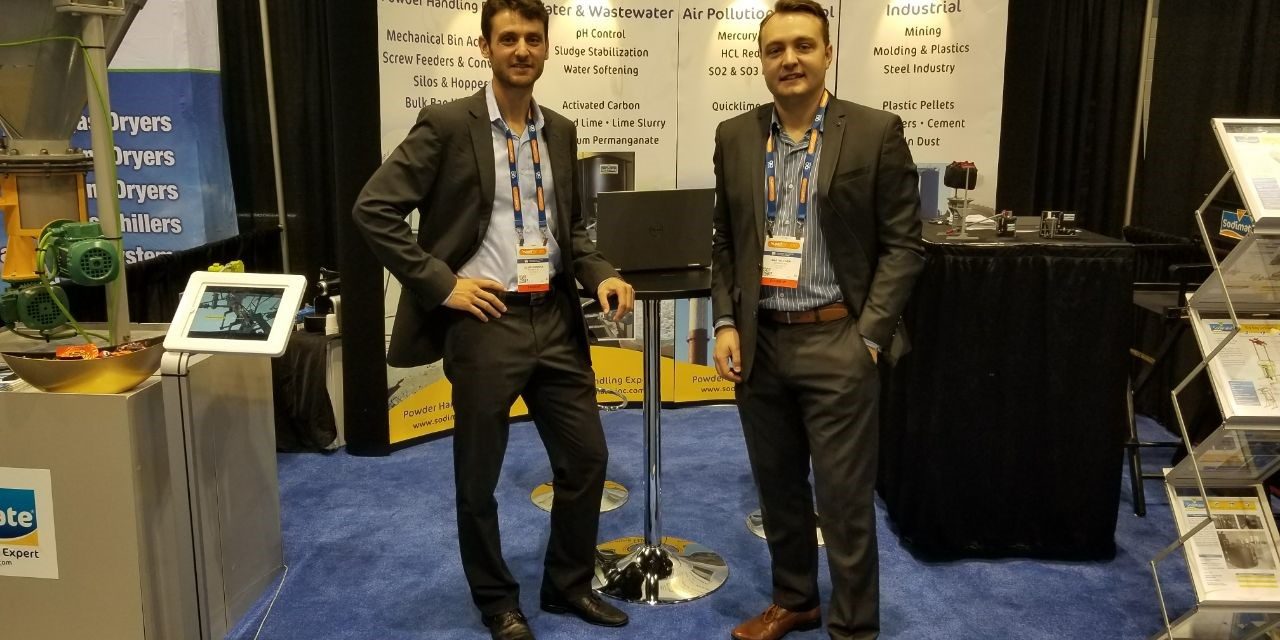 Sodimate booth at WefTec 2017 Dry chemical handling specialist