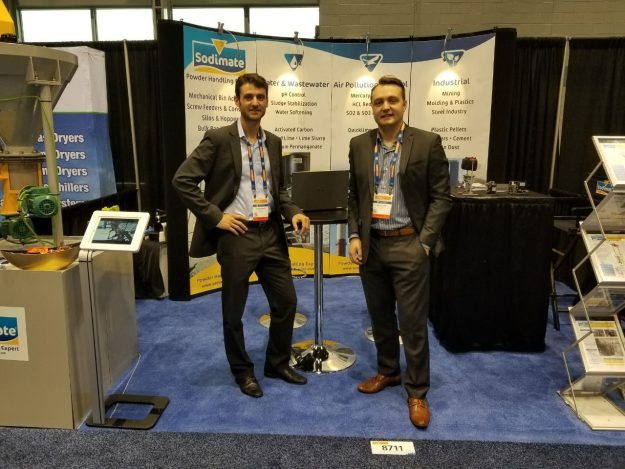 Sodimate booth at WefTec 2017 Dry chemical handling specialist
