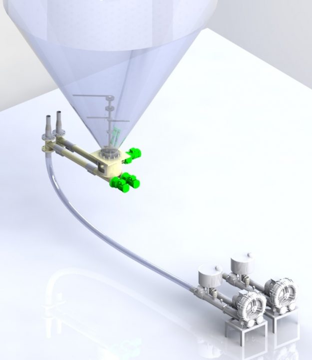 pneumatic transfer silo